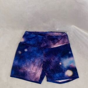 Galaxy print shorts stretchy size large